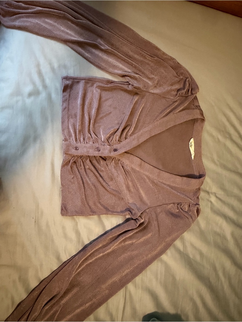 Elodie Shimmery Mauve Knit Top